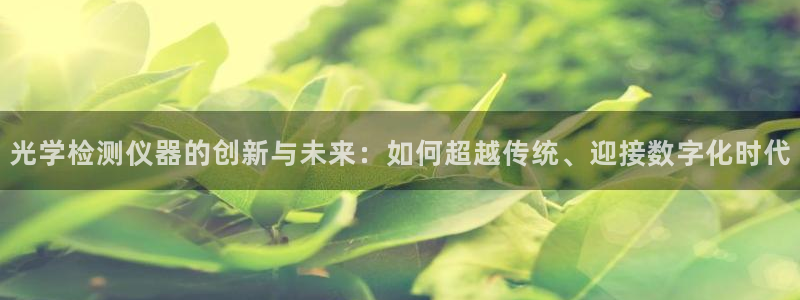 门徒娱乐做什么的：光学检测仪器的创新与未来：如何超越传统、迎