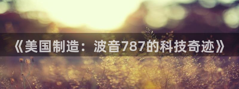 门徒娱乐是什么：《美国制造：波音787的科技奇迹》