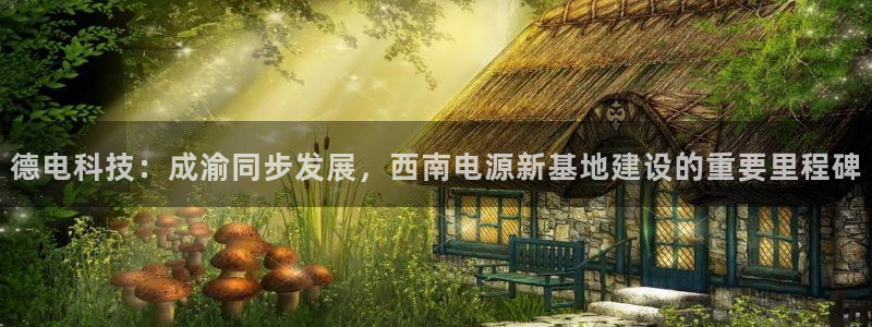 门徒娱乐后5指尖：德电科技：成渝同步发展，西南电源新基地建设