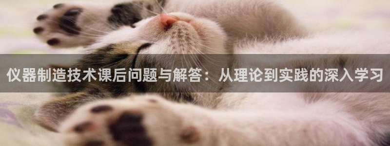 门徒娱乐登录地址在哪：仪器制造技术课后问题与解答：从理论到实