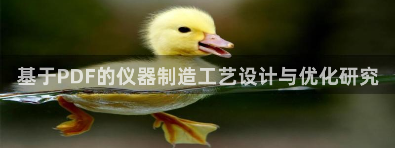 门徒娱乐老板是谁啊视频：基于PDF的仪器制造工艺设计与优化研