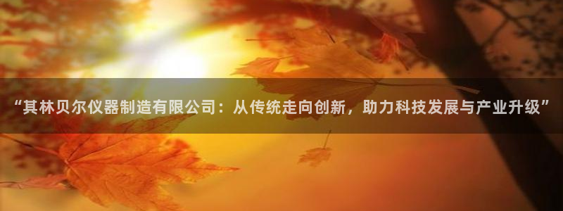 门徒娱乐挂机软件下载：“其林贝尔仪器制造有限公司：从传统走向