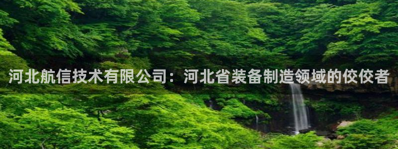 门徒娱乐山六七五一38：河北航信技术有限公司：河北省装备制造